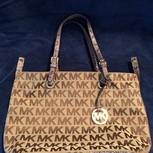 Michael Kors python trim bag